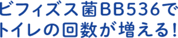 ビフィズス菌BB536でトイレの回数が増える！