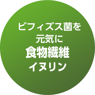 ビフィズス菌を元気に食物繊維イヌリン